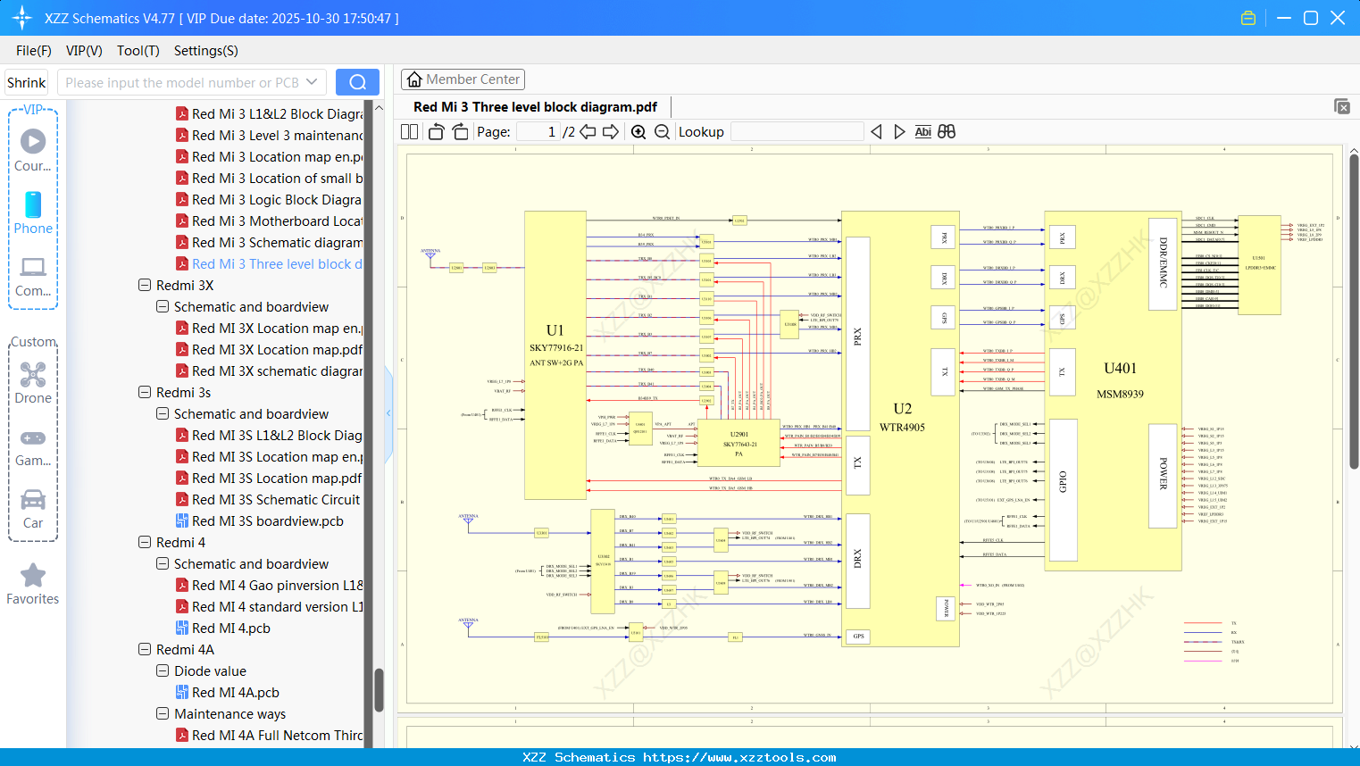 Xiaomi Redmi 3 Three Level Block Diagram